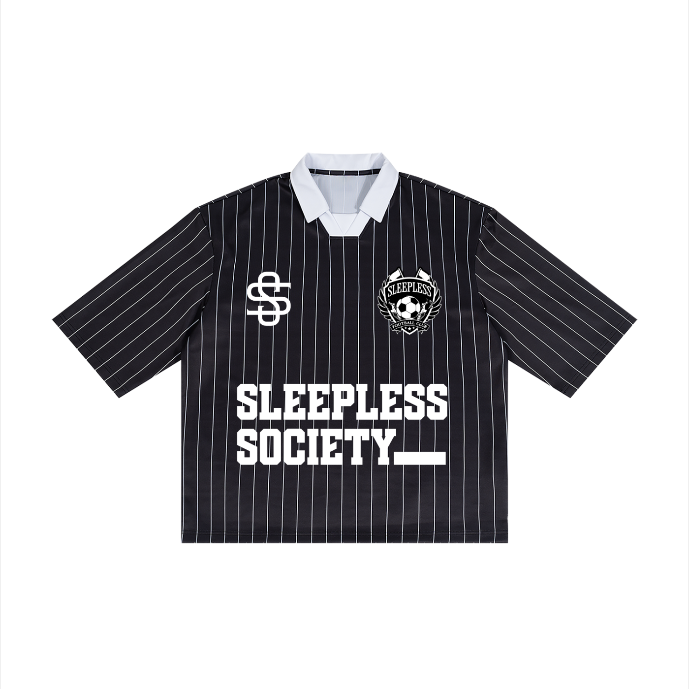 Retro Pinstripe Collared Football Jersey